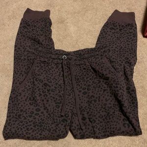 dark purple cheetah joggers